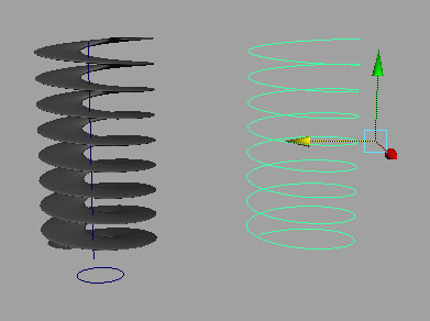 Maya教程-另螺旋線的方法~